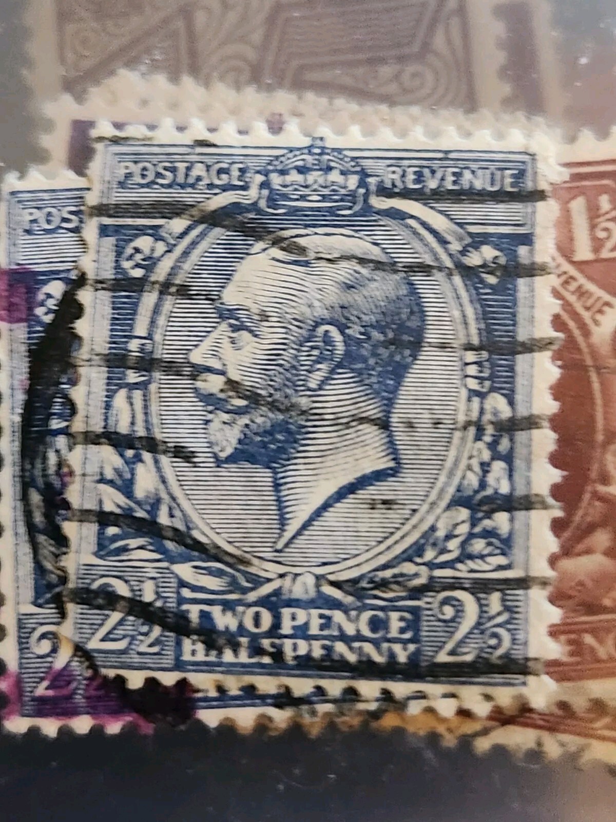 King George V Two Pence Half Penny 1935 Ultramarine Blue stamp, Used | eBay