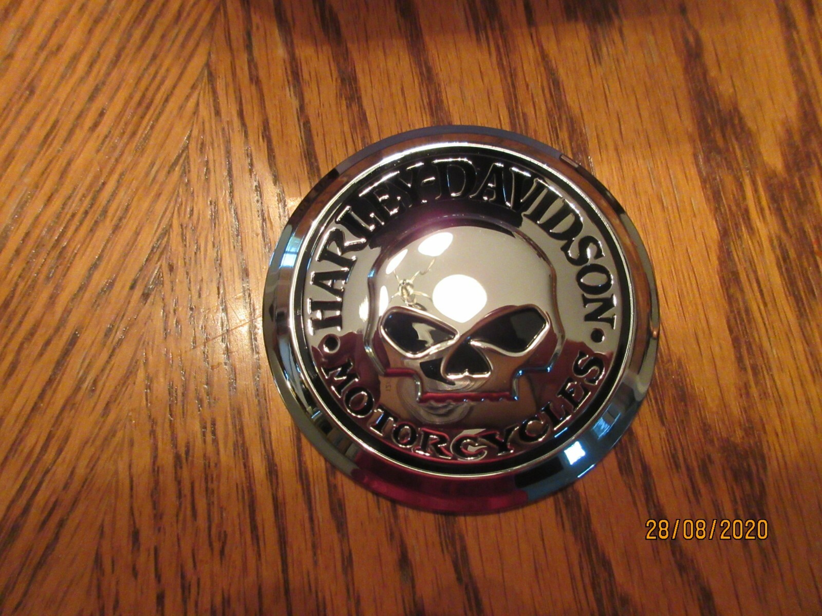 HARLEY DAVIDSON WILLY G SKULL FUEL GAS CAP MEDALLION FLSTS SOFTAILS
