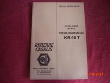 CATALOGUE   PIECES   PRESSE  RAMASSEUSE   RIVIERRE CASALIS  KR 45 T   N°843