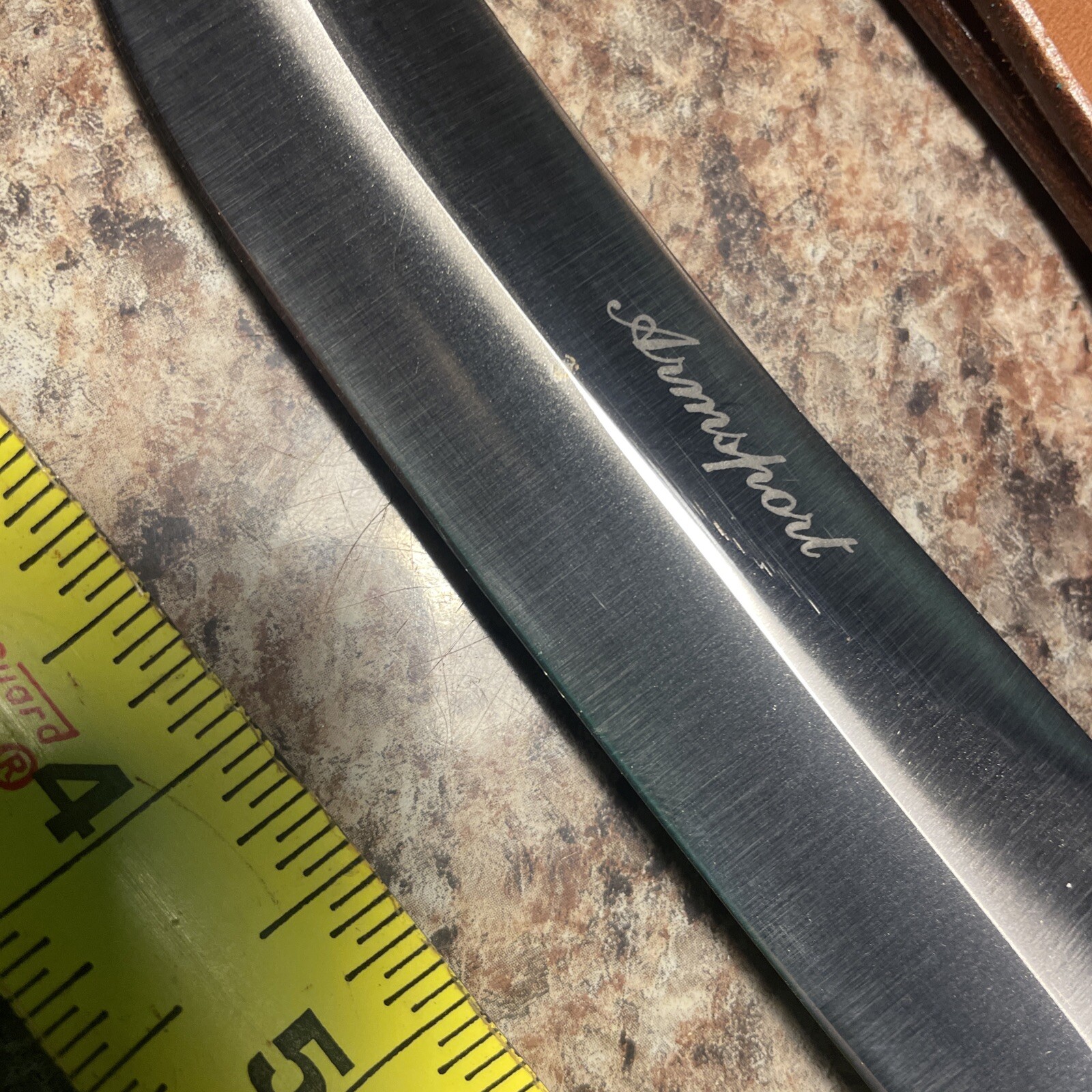 Vintage Armsport Italy Bowie Knife Wood Handle Black Powder Rare With