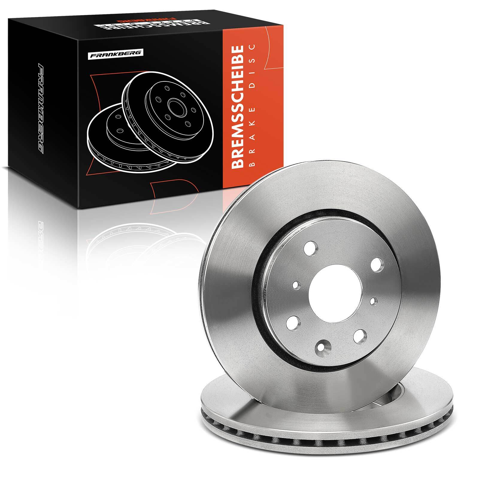 2x Brake Discs Front Pair for Citroen C1 Peugeot 107 108 Toyota Aygo