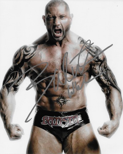 Batista WWE Autographed 8x10 Photo (Reproduction)