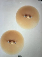 Nipple Ring Nipple Piercing Silicone Reusable Pasties Nipple Covers NEW
