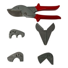 5 Pc Set PVC Pipe Cutter Forged Steel Blade, Interchangeable Anvil Design
