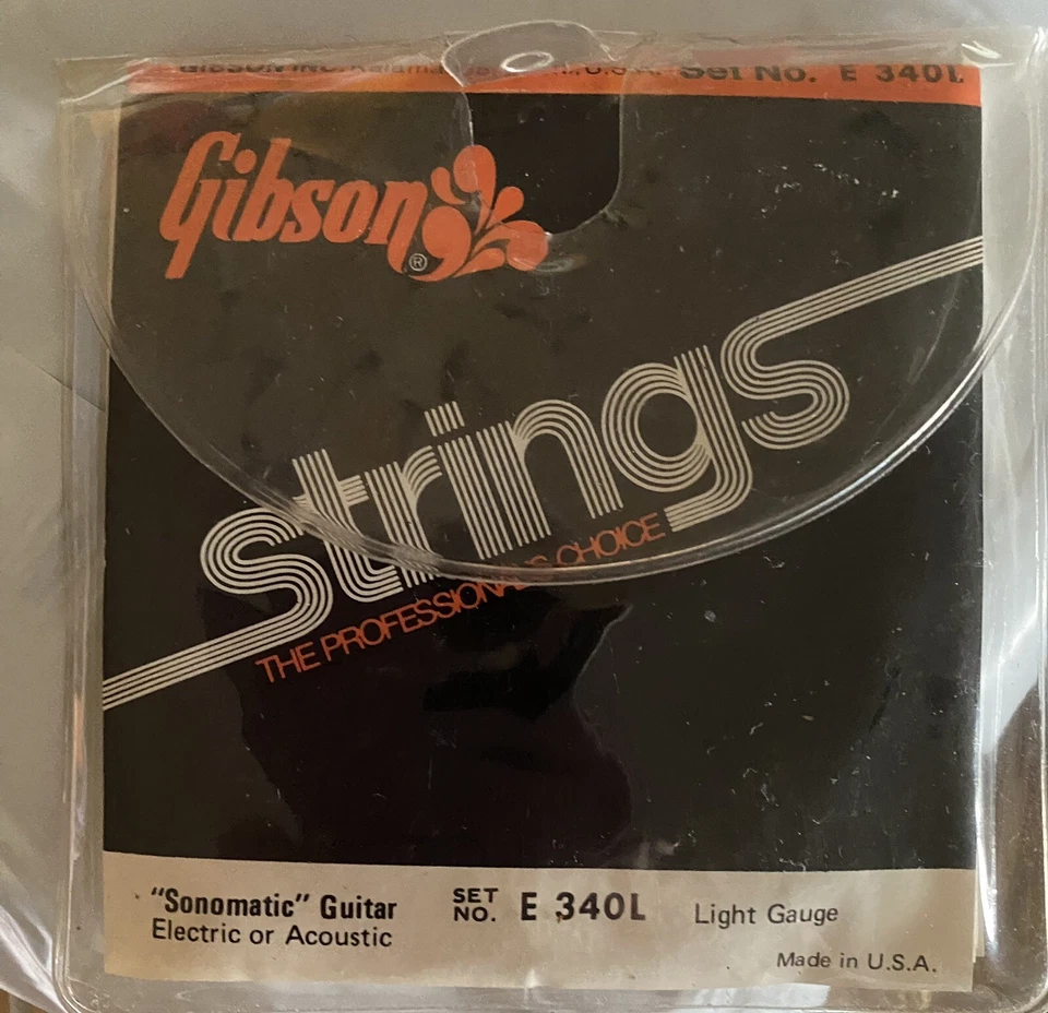 SUPER RARE GIBSON VINTAGE Electric Or Acoustic Guitar Light Gauge Strings E 340L - Image 2 of 2