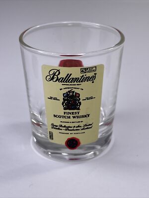 Vintage 1960 s Ballantine s Fine Scotch Whisky Shot Glass Reims Made In France