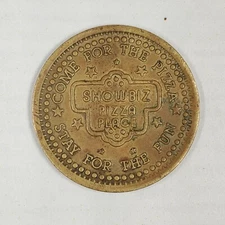Showbiz Pizza Place Game Token Original Vintage Pizza Restaurant Arcade Coin