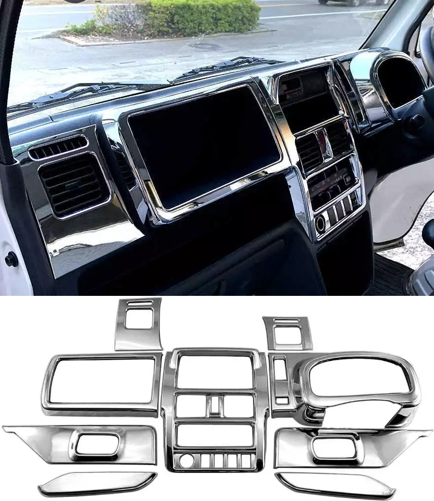 Interior Panel Trim 9 pcs Plated JDM Custom for Suzuki Carry Truck ...