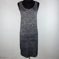 Lou & Grey XS Spacedye Heather Sleeveless Drop Waist Blouson Knit Tank Dress FB