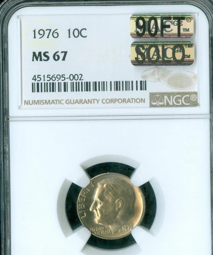 1976 ROOSEVELT DIME NGC MS67 MAC 90FT SOLO FINEST MAC SPOTLESS $6,000 FT*