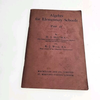 Algebra für Grundschulen P2 Halle Holz 1930 Taschenbuch