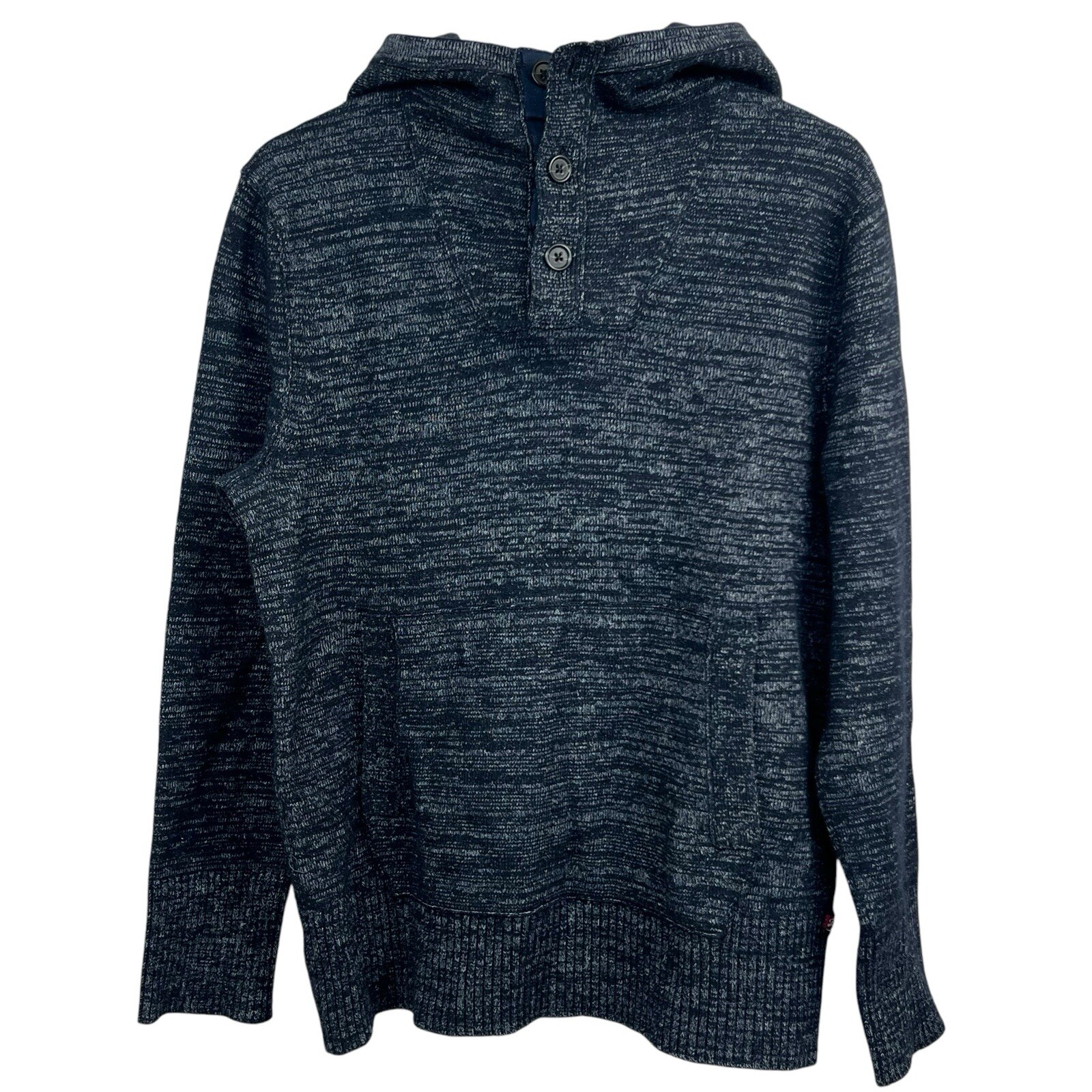 Banana Republic Heritage Collection Blue Hoodie Sweater L Merino Wool Blend