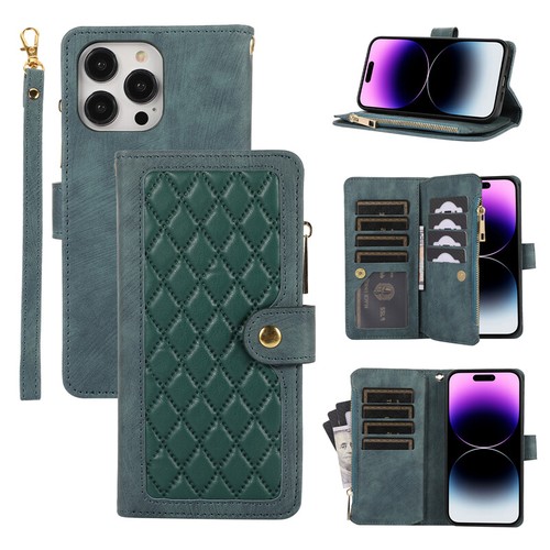 Wristband Zip Wallet Case Leather Flip Phone Cover For iPhone 15 14 Pro 13 12 11 - Zdjęcie 15 z 19