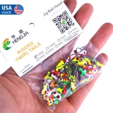 50pcs/pack 1/32oz Lead Jig Head Fishing Hooks Crappie Lures Bait Tackle Jigs USA
