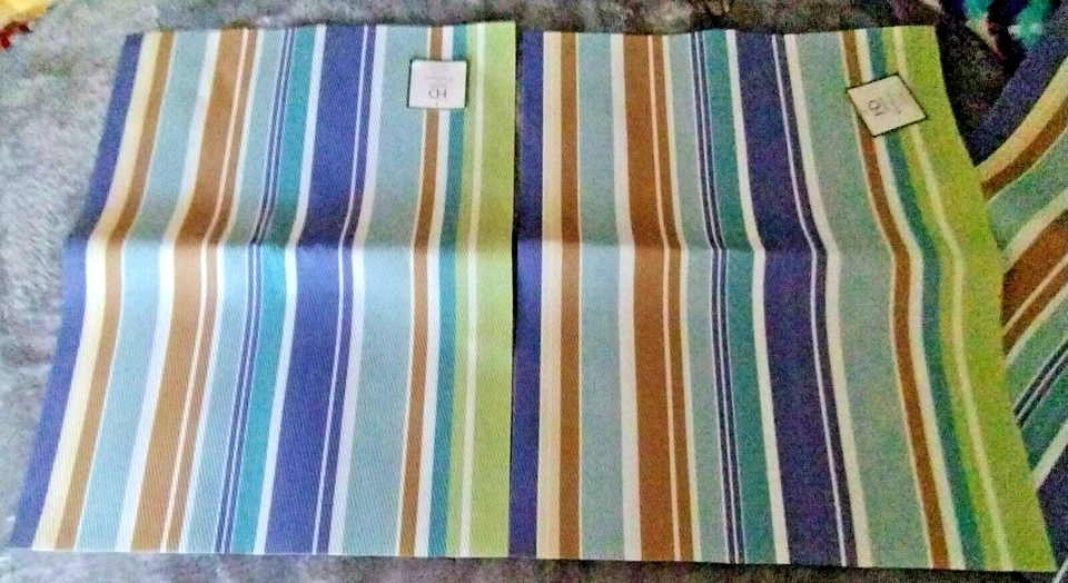 Set of 4 Indoor/Outdoor Textilene Placemats Ava Stripes 13 X 19" By HD Designs - Image 2 of 4