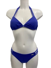 Sunseeker Royal Blue Bikini Set Uk 6 for A B cups foam lined pads halterneck