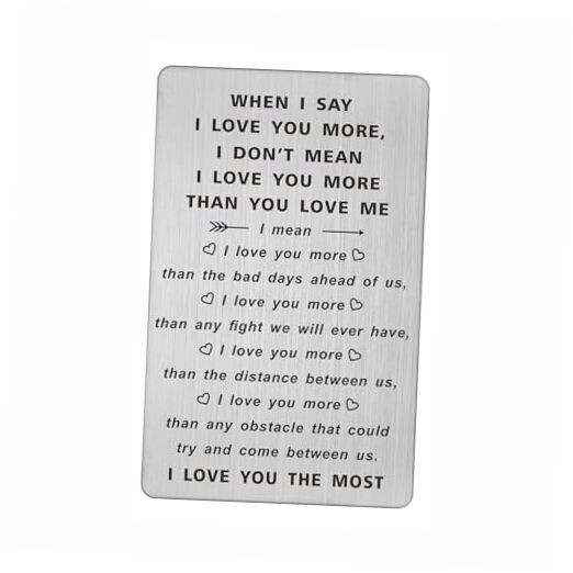 I Love You More Wallet Card Gift for Him or Her-image