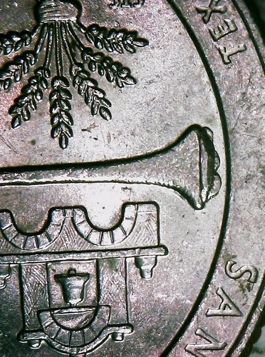 2019P SAN ANTONIO MISSION ATB Quarter Error coin  - Die chip