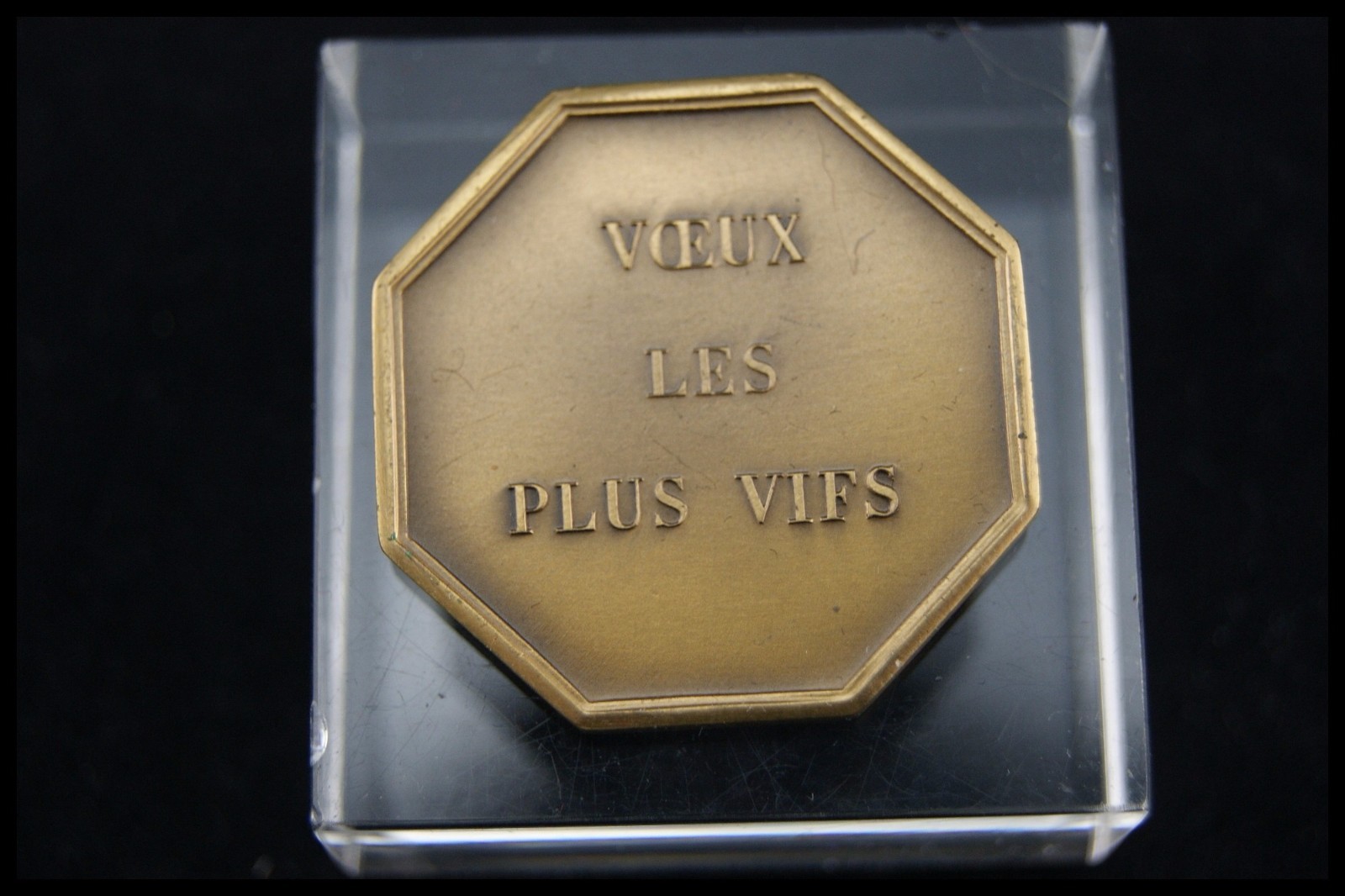 Très GRANDE MÉDAILLE MONNAIE de PARIS MEILLEURS VOEUX - BRONZE DORE - 1963