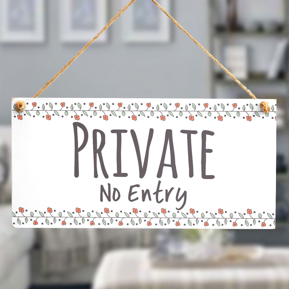 PRIVATE No Entry Home Office Privacy Signs Office Door Sign Poppy
