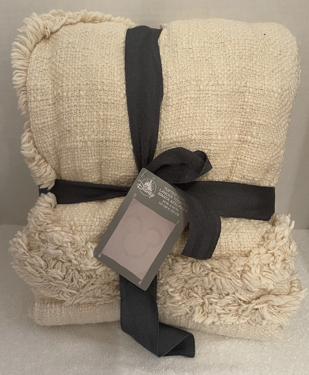 Cream tufted throw sales