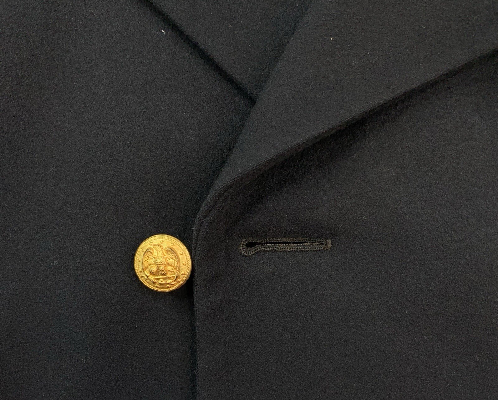 1940's WW2 40 R BJ Simpson Double Breasted Belted Officers Over Coat Made USA image 6