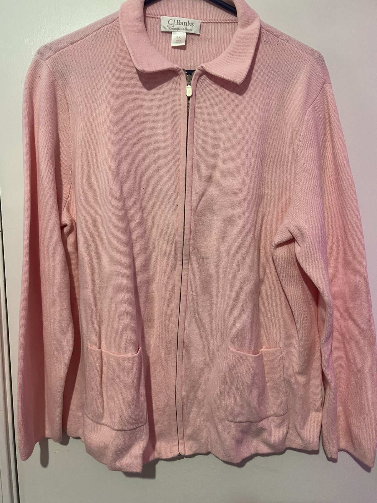 CJ Banks Women's Pink Zipup Jacket/Cardigan Size 1X eBay