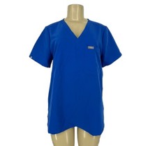 Figs Technical Collection Scrubs Top Shirt Medium Blue Women Medical H55v
