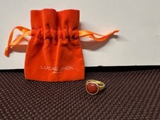 Lucas Jack gold toned ring, size 6 3/4