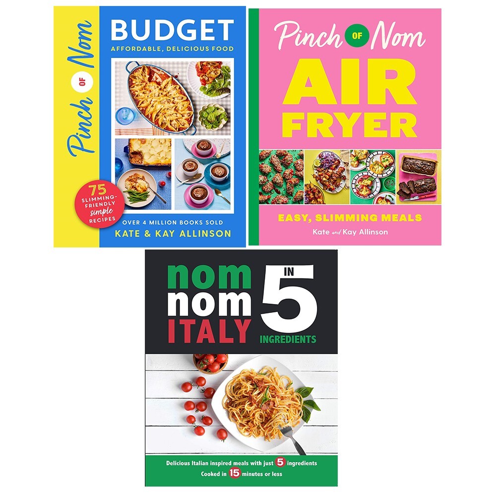 Pinch of Nom Air Fryer (HB), Nom Nom Italy, Pinch of Nom Budget 3 Books Set