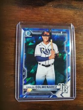 2021 Bowman Chrome Sapphire BCP-238 Carlos Colmenarez TB Rays 1st RC Prospect SP