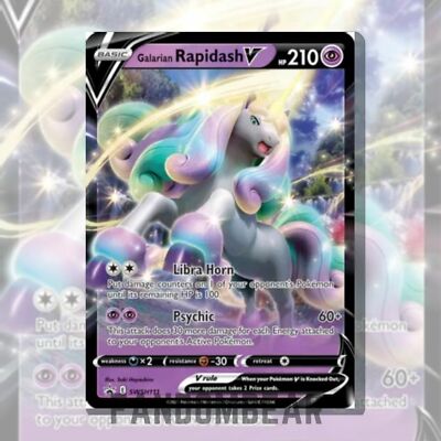 Galarian Rapidash V - SWSH111 Black Star PROMO CARD Sword & Shield