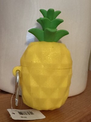 PINEAPPLE  Pocketbac HOLDER SLEEVE  Bath & Body Works NWT SILVER YELLOW