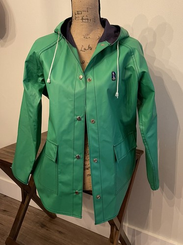 Vintage Green Hush Puppies Rain Jacket 