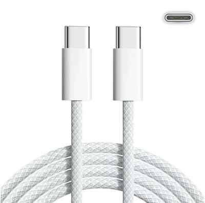 1m Nylon Ladekabel für iPhone 15 16 17 Pro Max Plus USB-C Datenkabel TYP-C 60W