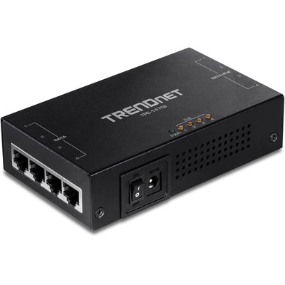 TRENDnet 65W 4-Port Gigabit PoE+ Injector, TPE-147GI, 4 x Gigabit Ports(Data in)