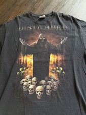 Vintage Disturbed 2008 Metal Band T-Shirt Size XL Double Sided