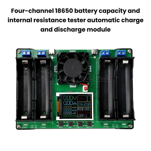 4-Way 18650 Battery Capacity Internal Resistance Tester Auto Charge Discharge - Picture 23 of 43