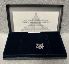 2000 Library of Congress Commemorative Proof Silver Dollar US Mint Box/COA BOX#1