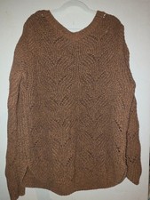 Sonoma Goods for Life Brown Textured Knit Sweater Size Small Pullover