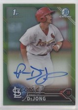 2016 Bowman Chrome Prospect Green Refractor 91/99 Paul DeJong #CPA-PD Auto 2r8