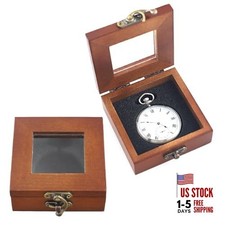 Luxury Pocket Watch Box Wooden Box Single Gift Box Display Storage Case WB001