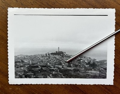 Vintage San Francisco Coit Tower Telegraph Hill Aerial Cityscape Original Photo