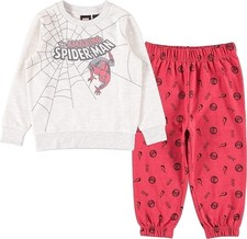 Marvel Spiderman Boys  2 Pack Fleece Sweatshirt Jogger Pants Set For Toddler...