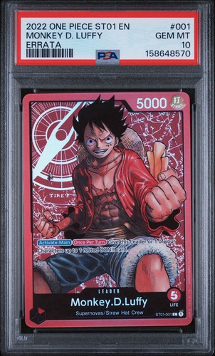Monkey.D.Luffy graded PSA 10 for sale on eBay