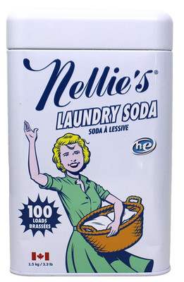 Nellie's All Natural Laundry Detergent Soda Metal Tin Decor Storage Empty