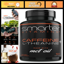 200mg Caffeine Pills with MCT Oil & L-Theanin...