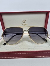 Occhiali Da Sole Vintage Cartier Vendome Décor Santos Oro 22k