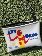 Vintage Art Deco 1910  1939 Zipper Pouch   Legion of Honor San Francisco Souvenir