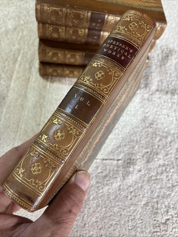 The Poetical Works of Edmund Spencer - 1855 - 5 Volumes - SEE PHOTOS!! 🔥  - Image 3 of 4
